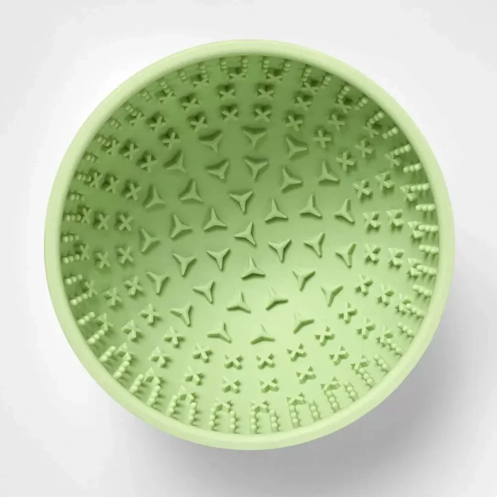 BOOTS & BARKLEY Green Lick Mat Slow Feed Soother Wobble Dog Bowl - 4 Cups NEW